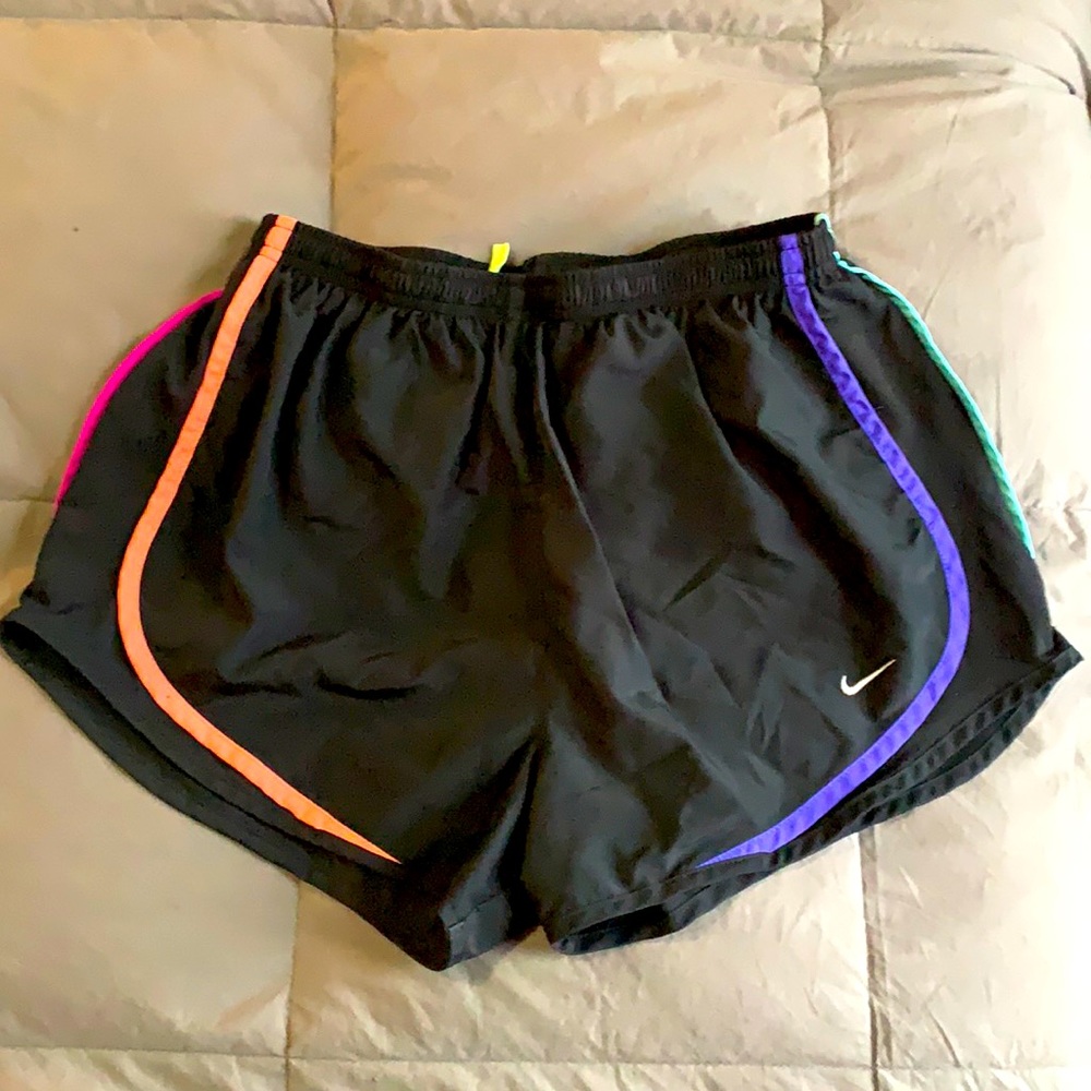 Women’s multicolor Nike dri-fit running shorts